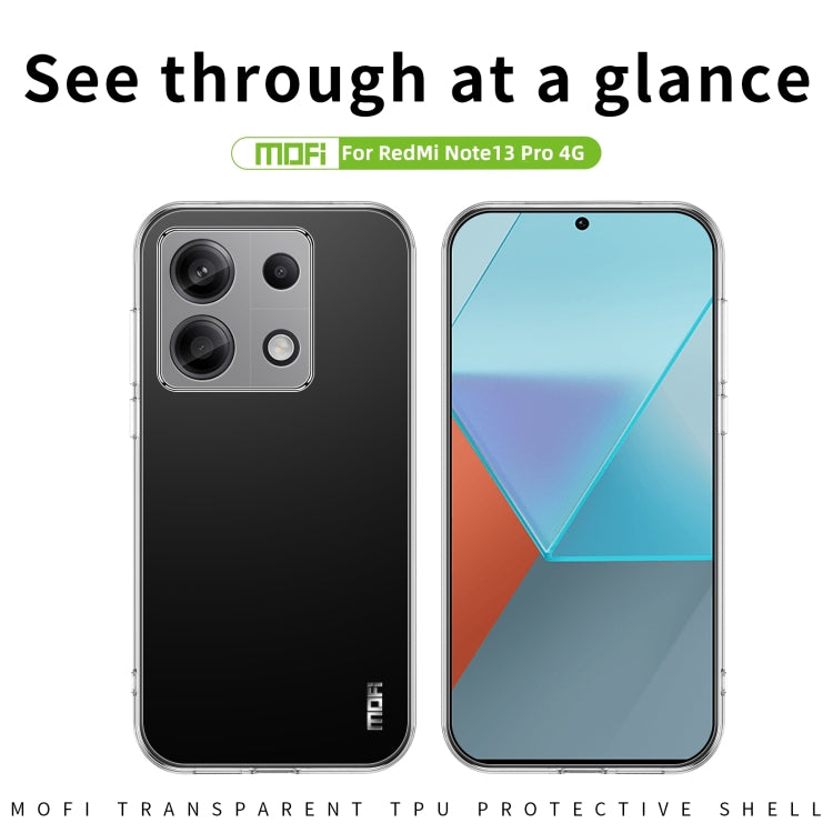 For Xiaomi Redmi Note 13 Pro 4G MOFI Ming Series Ultra-thin TPU Phone Case(Transparent) - Note 13 Pro Cases by MOFI | Online Shopping South Africa | PMC Jewellery