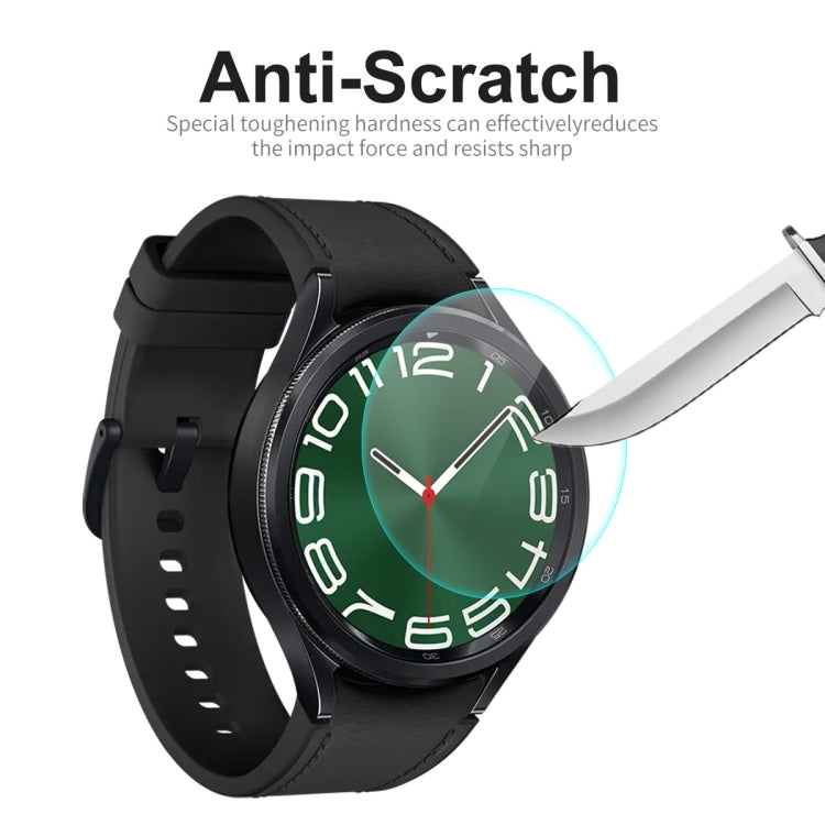 For Samsung Galaxy Watch6 Classic 47mm 2pcs ENKAY 0.2mm 9H Tempered Glass Screen Protector Watch Film - Screen Protector by ENKAY | Online Shopping South Africa | PMC Jewellery