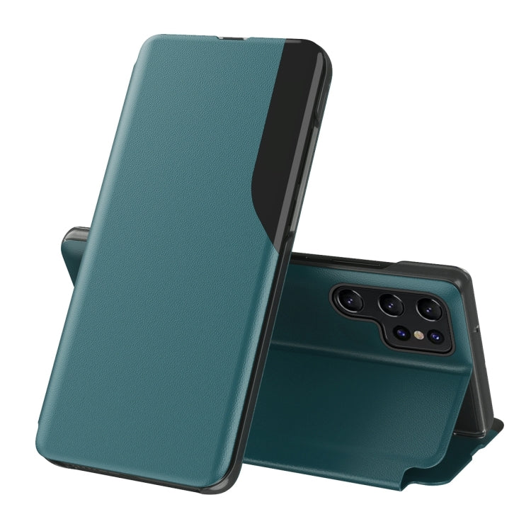 For Samsung Galaxy S24 Ultra 5G Attraction Flip Holder Leather Phone Case(Indigo) - Galaxy S24 Ultra 5G Cases by PMC TechLife | Online Shopping South Africa | PMC TechLife