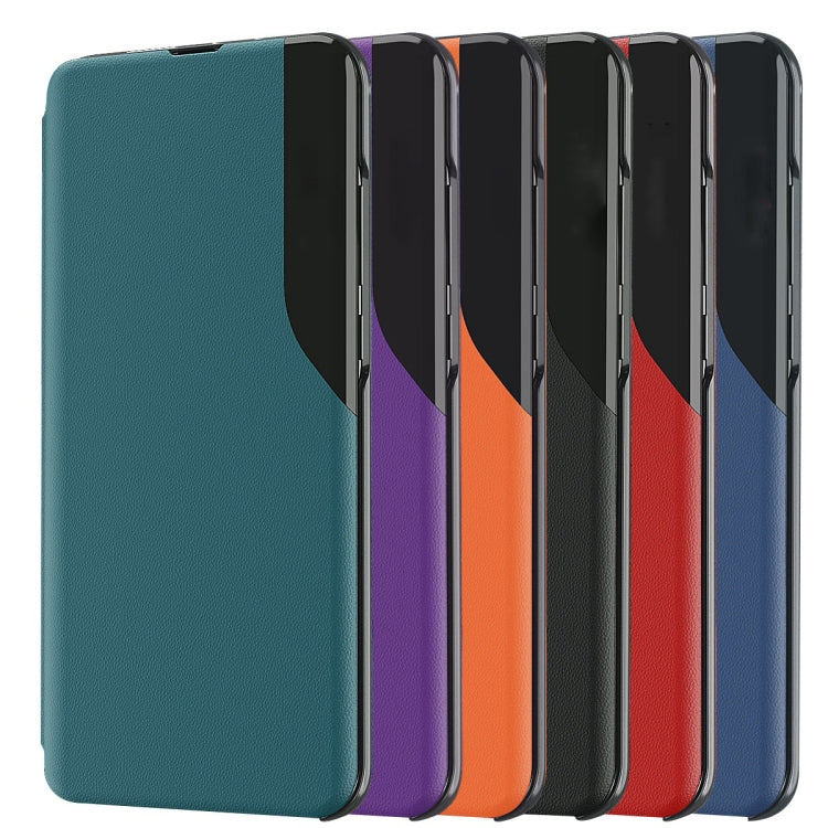 For Samsung Galaxy S24 Ultra 5G Attraction Flip Holder Leather Phone Case(Indigo) - Galaxy S24 Ultra 5G Cases by PMC TechLife | Online Shopping South Africa | PMC TechLife