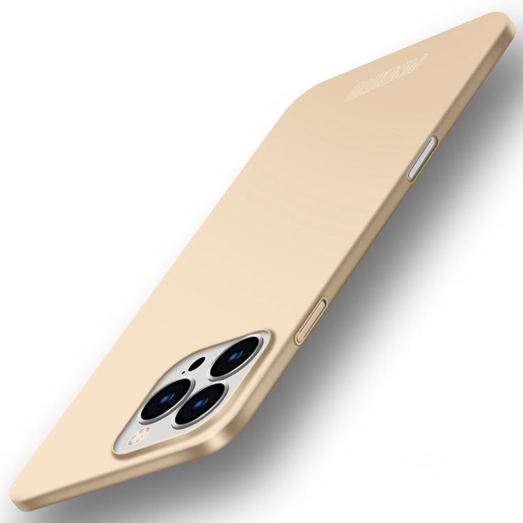 For iPhone 16 Pro Max PINWUYO Micro-Frosted PC Ultra-thin Hard Phone Case with Magsafe Magnetic Ring(Gold) - free shipping - PMC Jewellery - Order now!
