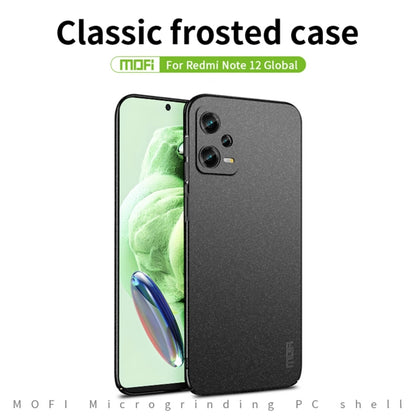 For Xiaomi Redmi Note 12 Global /Poco X5 5G MOFI Fandun Series Frosted PC Ultra-thin All-inclusive Phone Case(Blue) - Xiaomi Cases by MOFI | Online Shopping South Africa | PMC Jewellery