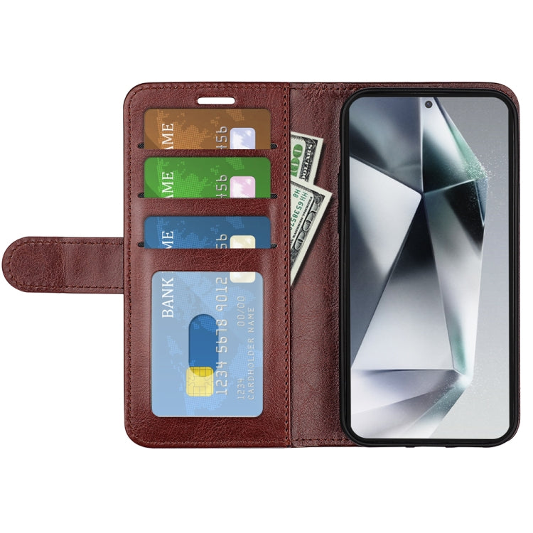 For Samsung Galaxy S25 Ultra 5G R64 Texture Horizontal Flip Leather Phone Case(Brown) - Galaxy S25 Ultra 5G Cases by PMC Jewellery | Online Shopping South Africa | PMC Jewellery | Buy Now Pay Later Mobicred