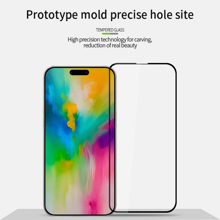 For iPhone 16 Plus PINWUYO 9H 2.5D Full Screen Tempered Glass Film(Black) - free shipping - PMC TechLife - Order now!