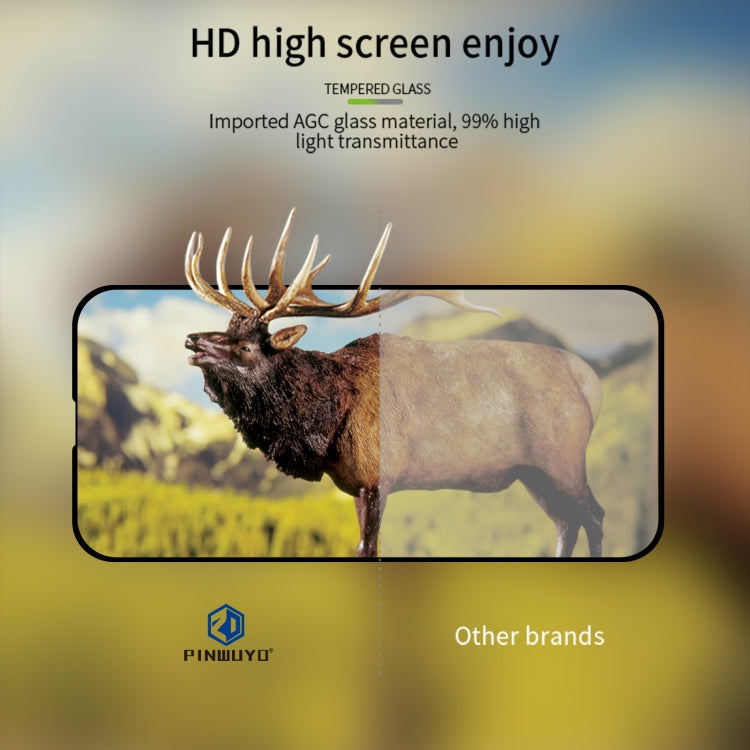 For iPhone 16 Plus PINWUYO 9H 2.5D Full Screen Tempered Glass Film(Black) - free shipping - PMC TechLife - Order now!