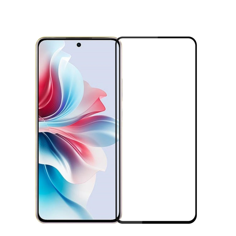 For OPPO Reno11 F PINWUYO 9H 2.5D Full Screen Tempered Glass Film(Black) - Reno11 F Tempered Glass by PINWUYO | Online Shopping South Africa | PMC Jewellery | Buy Now Pay Later Mobicred