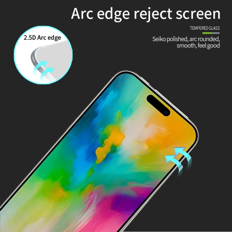 For iPhone 16 Pro Max MOFI 9H 2.5D Full Screen Tempered Glass Film(Black) - iPhone 16 Pro Max Tempered Glass by MOFI | Online Shopping South Africa | PMC TechLife | Buy Now Pay Later Mobicred