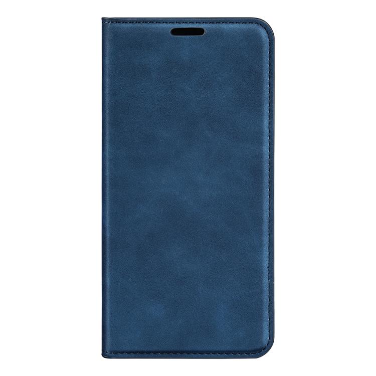 For Samsung Galaxy S25+ 5G Retro-skin Magnetic Suction Leather Phone Case(Dark Blue) - Galaxy S25+ 5G Cases by PMC Jewellery | Online Shopping South Africa | PMC Jewellery | Buy Now Pay Later Mobicred