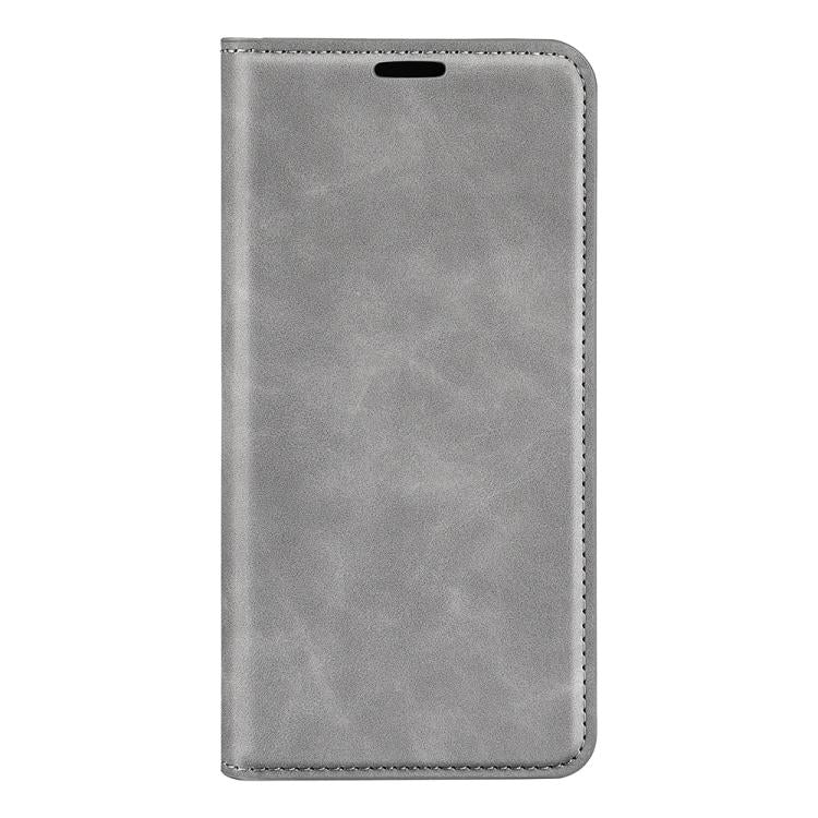 or Samsung Galaxy S25 Ultra 5G Retro-skin Magnetic Suction Leather Phone Case(Grey) - Galaxy S25 Ultra 5G Cases by PMC Jewellery | Online Shopping South Africa | PMC Jewellery | Buy Now Pay Later Mobicred