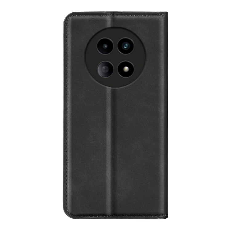 For Realme 12 5G Retro-skin Magnetic Suction Leather Phone Case(Black) - Realme Cases by PMC Jewellery | Online Shopping South Africa | PMC Jewellery | Buy Now Pay Later Mobicred