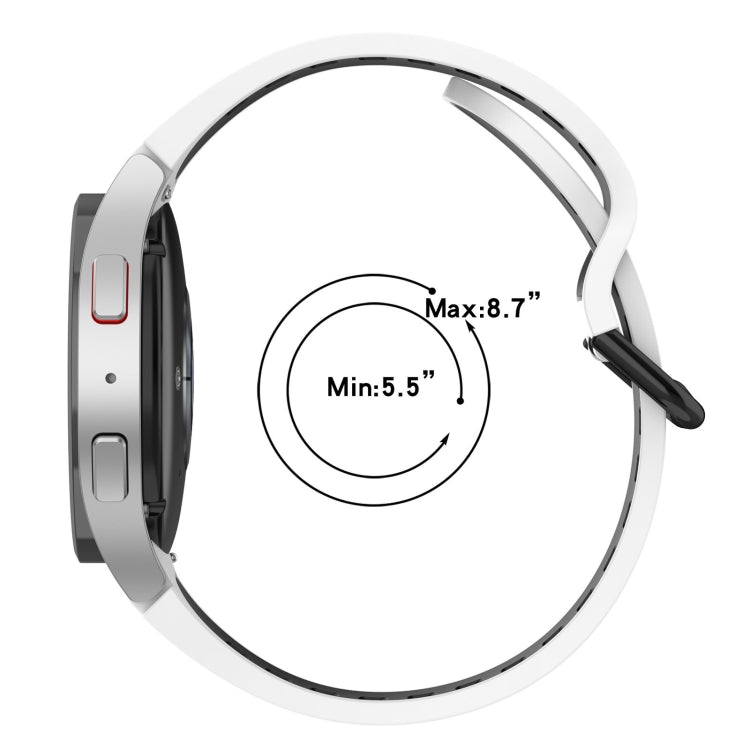 For Samsung Galaxy Watch 4 40mm Two-Color Breathable Silicone Watch Band(Black + Yellow) - Watch Bands by PMC TechLife | Online Shopping South Africa | PMC TechLife