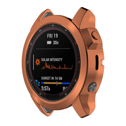 For Garmin Fenix 7 Pro Half Package Electroplated TPU Watch Protective Case(Gold) - Watch Cases by PMC Jewellery | Online Shopping South Africa | PMC Jewellery