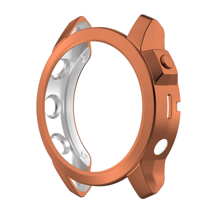 For Garmin Fenix 7 Pro Half Package Electroplated TPU Watch Protective Case(Gold) - Watch Cases by PMC Jewellery | Online Shopping South Africa | PMC Jewellery