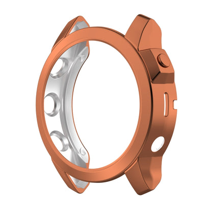 For Garmin Fenix 7S Pro Half Package Electroplated TPU Watch Protective Case(Gold) - Watch Cases by PMC Jewellery | Online Shopping South Africa | PMC Jewellery