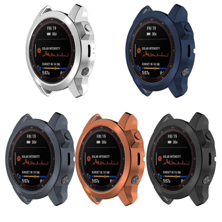 For Garmin Fenix 7X Pro Half Package Electroplated TPU Watch Protective Case(Black) - free shipping - PMC TechLife - Order now!