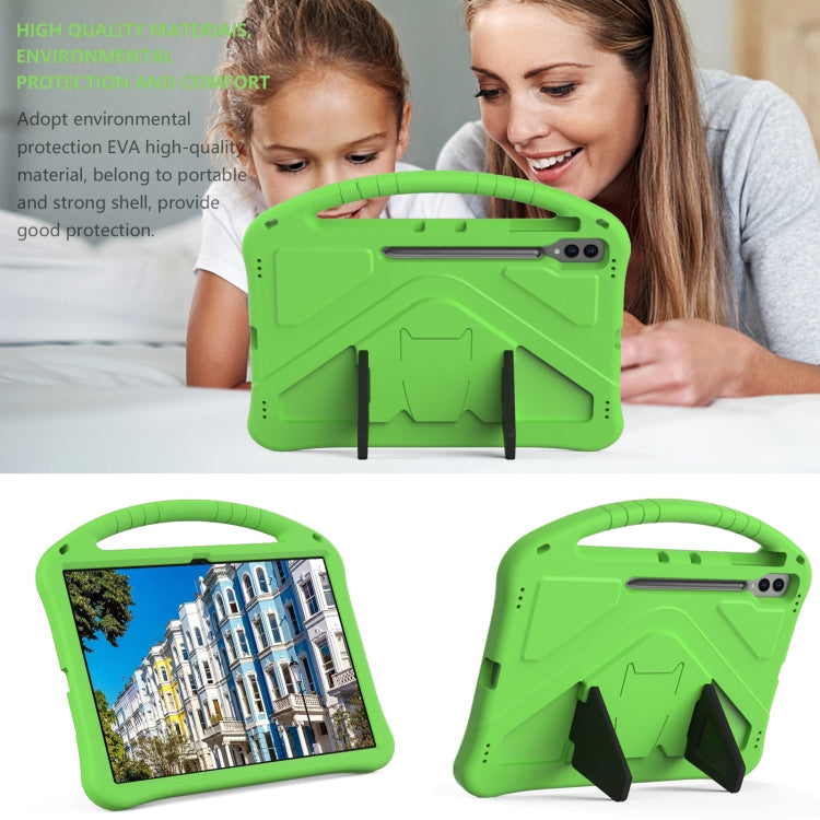 For Samsung Galaxy Tab S9 Ultra EVA Shockproof Tablet Case with Holder(Green) - Galaxy Tab S9 Ultra Cases by PMC Jewellery | Online Shopping South Africa | PMC Jewellery | Buy Now Pay Later Mobicred