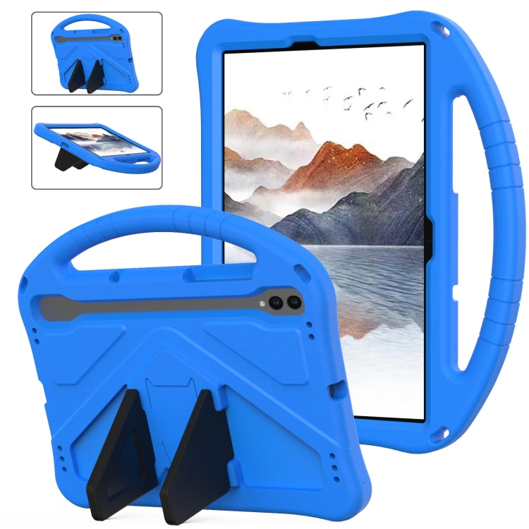 For Samsung Galaxy Tab S10 EVA Shockproof Tablet Case with Holder(Blue) - Tab S10 Cases by PMC Jewellery | Online Shopping South Africa | PMC Jewellery | Buy Now Pay Later Mobicred