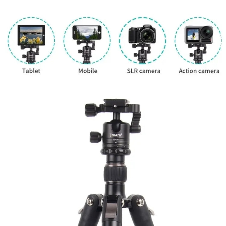 JMARY KT325+NB30 1.6m Portable Aluminum Alloy Action Camera Rotating Tripod Holder - free shipping - PMC TechLife - Order now!