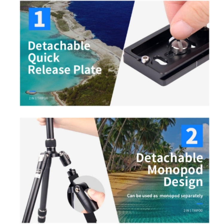 JMARY KT255+NB36 Aluminum Alloy Outdoor Shooting Tripod Detachable SLR Camera Tripod - free shipping - PMC TechLife - Order now!
