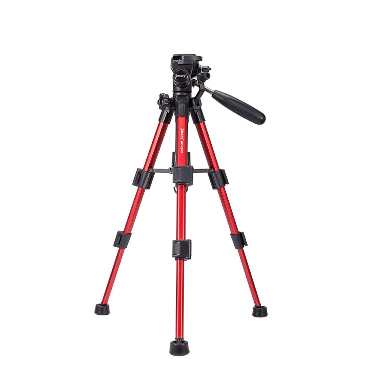 JMARY KP-2203 Portable Aluminum Alloy Telescopic SLR Camera Phone Photography Tripod(Red) - Tripods by Jmary | Online Shopping South Africa | PMC TechLife | Buy Now Pay Later Mobicred