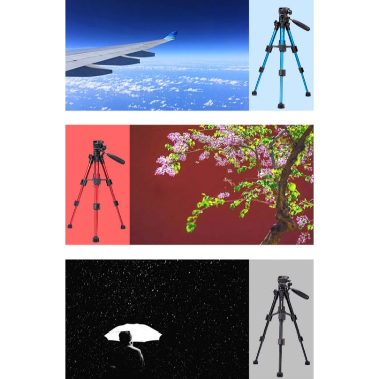 JMARY KP-2203 Portable Aluminum Alloy Telescopic SLR Camera Phone Photography Tripod(Blue) - Tripods by Jmary | Online Shopping South Africa | PMC TechLife | Buy Now Pay Later Mobicred