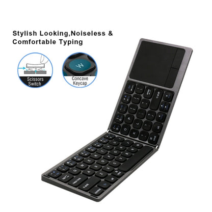 FK328T Cell Phone Tablet Laptop Wireless Bluetooth Keyboard Portable 3-Folded Keyboard - Wireless Keyboard by PMC Jewellery | Online Shopping South Africa | PMC Jewellery | Buy Now Pay Later Mobicred