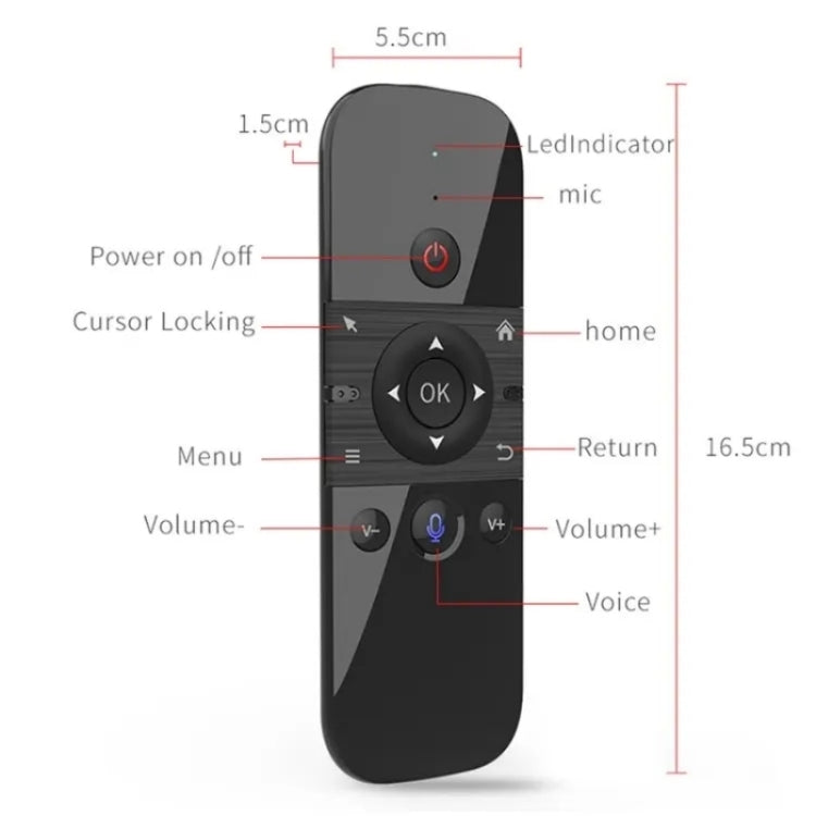 M8 For Home TV Box Smart TV 2.4G Wireless Smart Air Fly Mouse Remote Control Replacement - TV by PMC Jewellery | Online Shopping South Africa | PMC Jewellery | Buy Now Pay Later Mobicred