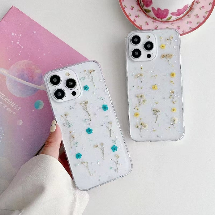 For iPhone 16 Plus Gypsophila Flowers Pattern TPU Protective Phone Case(Purple) - iPhone 16 Plus Cases by PMC Jewellery | Online Shopping South Africa | PMC Jewellery | Buy Now Pay Later Mobicred