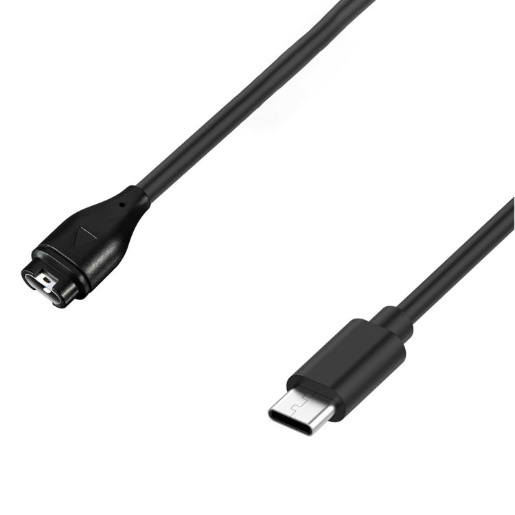 For Garmin Fenix 7X Type-C Port Watch Charger With Data Transmission(Black) - Charger by PMC TechLife | Online Shopping South Africa | PMC TechLife | Buy Now Pay Later Mobicred