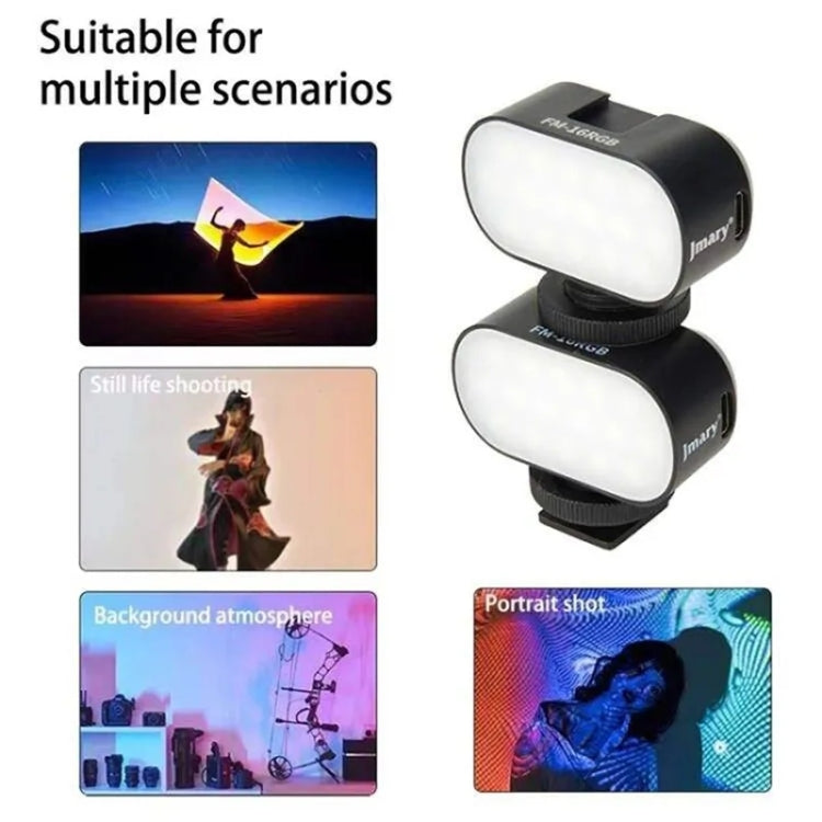 JMARY FM-16RGB Mini Portable Rechargeable RGB Video Conference Photography LED Fill Light -  by Jmary | Online Shopping South Africa | PMC TechLife | Buy Now Pay Later Mobicred