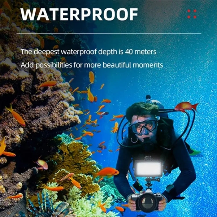 JMARY FM-72RGB Rechargeable Diving Photography RGB IPX8 Waterproof Camera LED Fill Light - free shipping - PMC TechLife - Order now!
