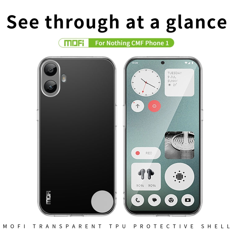 For Nothing CMF Phone 1 MOFI Ming Series Ultra-thin TPU Phone Case(Transparent) - More Brand by MOFI | Online Shopping South Africa | PMC Jewellery | Buy Now Pay Later Mobicred