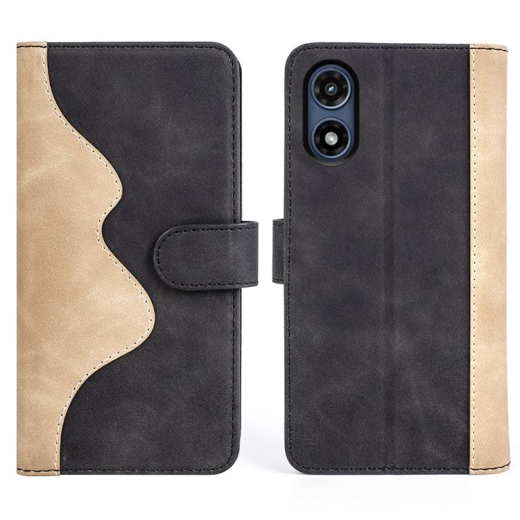 For Motorola Moto G Play 2024 Stitching Horizontal Flip Leather Phone Case(Black) - Motorola Cases by PMC Jewellery | Online Shopping South Africa | PMC Jewellery | Buy Now Pay Later Mobicred