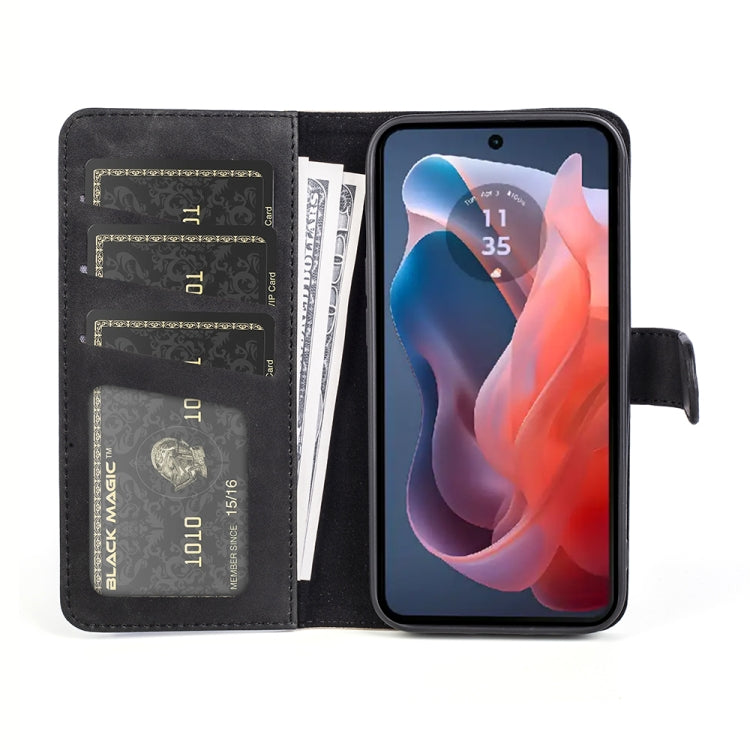 For Motorola Moto G Play 2024 Stitching Horizontal Flip Leather Phone Case(Black) - Motorola Cases by PMC Jewellery | Online Shopping South Africa | PMC Jewellery | Buy Now Pay Later Mobicred