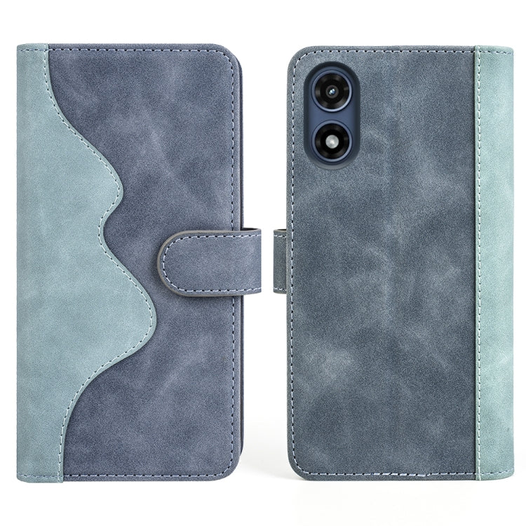 For Motorola Moto G Play 2024 Stitching Horizontal Flip Leather Phone Case(Blue) - Motorola Cases by PMC Jewellery | Online Shopping South Africa | PMC Jewellery | Buy Now Pay Later Mobicred