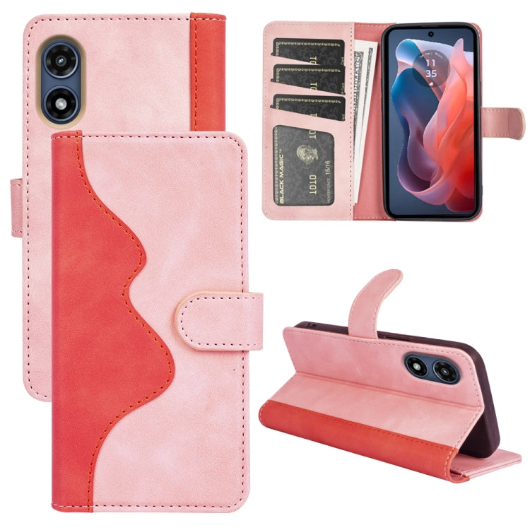 For Motorola Moto G Play 2024 Stitching Horizontal Flip Leather Phone Case(Red) - Motorola Cases by PMC Jewellery | Online Shopping South Africa | PMC Jewellery | Buy Now Pay Later Mobicred