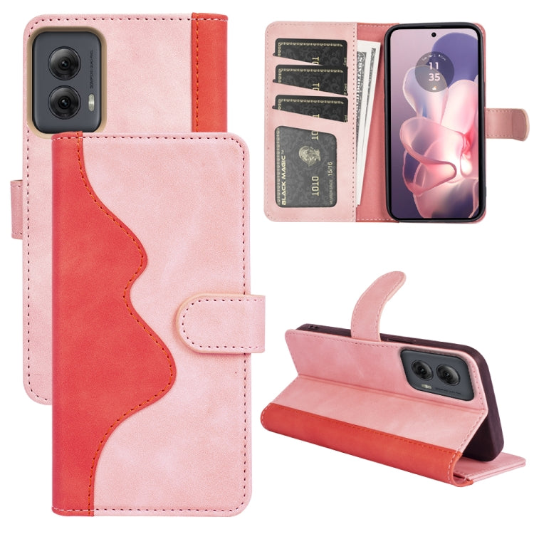 For Motolora Moto G Power 5G 2024 Stitching Horizontal Flip Leather Phone Case(Red) - Motorola Cases by PMC Jewellery | Online Shopping South Africa | PMC Jewellery | Buy Now Pay Later Mobicred