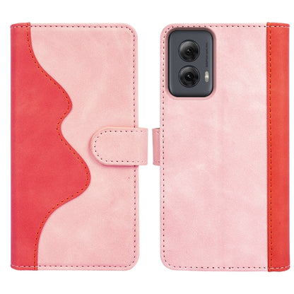 For Motolora Moto G Power 5G 2024 Stitching Horizontal Flip Leather Phone Case(Red) - Motorola Cases by PMC Jewellery | Online Shopping South Africa | PMC Jewellery | Buy Now Pay Later Mobicred