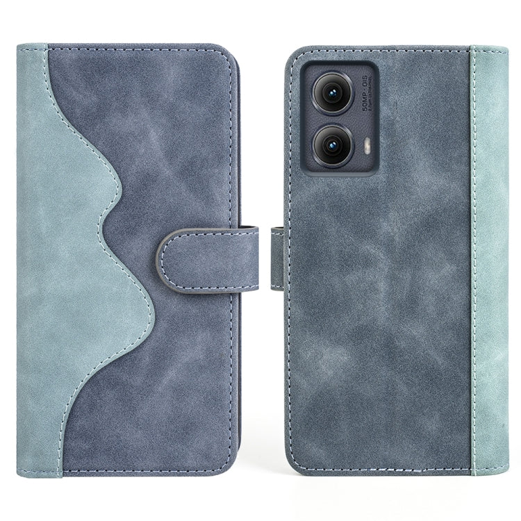 For Motolora Edge 5G 2024 Stitching Horizontal Flip Leather Phone Case(Blue) - Motorola Cases by PMC Jewellery | Online Shopping South Africa | PMC Jewellery | Buy Now Pay Later Mobicred