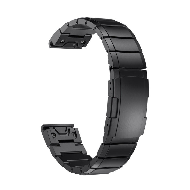 For Garmin Epix Pro 51mm 26mm Titanium Alloy Quick Release Watch Band(Black) - Watch Bands by PMC Jewellery | Online Shopping South Africa | PMC Jewellery