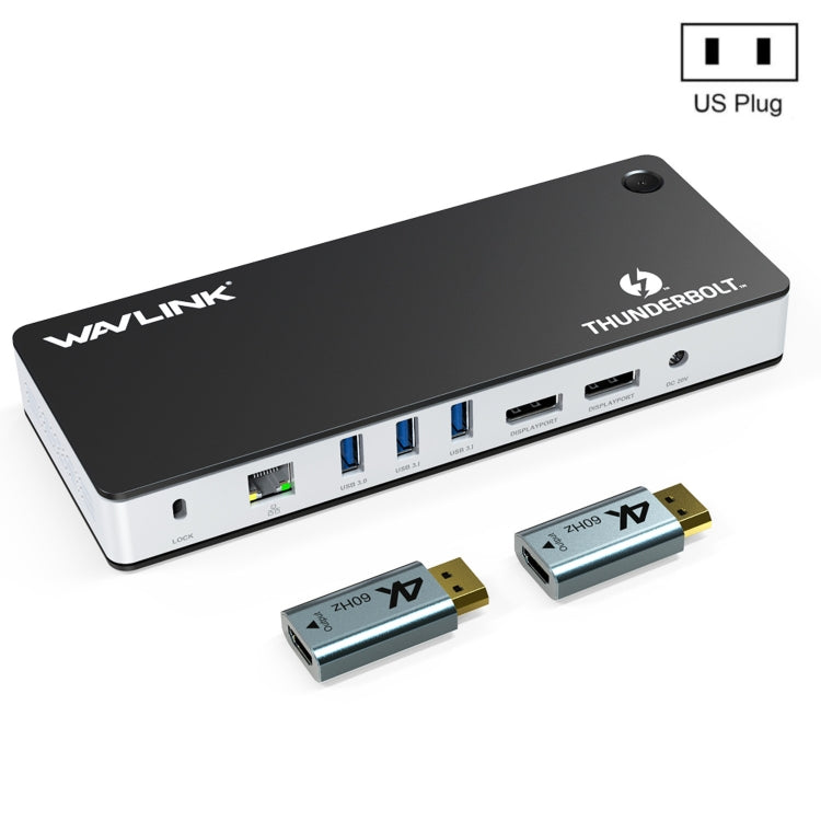 Wavlink UTD21H 60W Host Charging Thunderbolt 3 Docking Station 4K Dual Display 11 in 1 Ports, Plug:US Plug - free shipping - PMc TechLife - Order now!