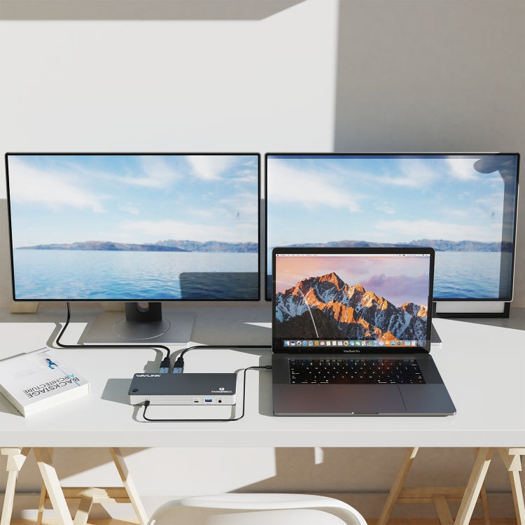 Wavlink UTD21H 60W Host Charging Thunderbolt 3 Docking Station 4K Dual Display 11 in 1 Ports, Plug:US Plug - free shipping - PMc TechLife - Order now!
