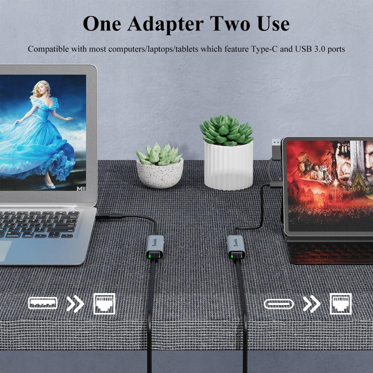 Wavlink NWU330GCA Gigabit Ethernet Adapter Type-C to 2.5 Network Card RJ45 LAN USB3.0 Converter - free shipping - PMC Jewellery - Order now!