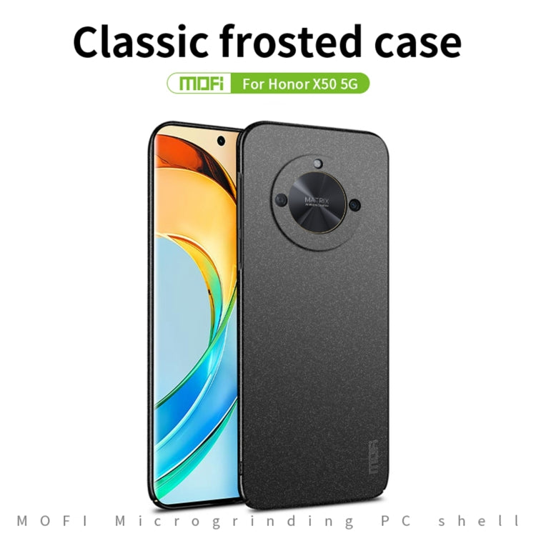 For Honor X50 5G MOFI Fandun Series Frosted PC Ultra-thin All-inclusive Phone Case(Blue) - Honor Cases by MOFI | Online Shopping South Africa | PMC Jewellery