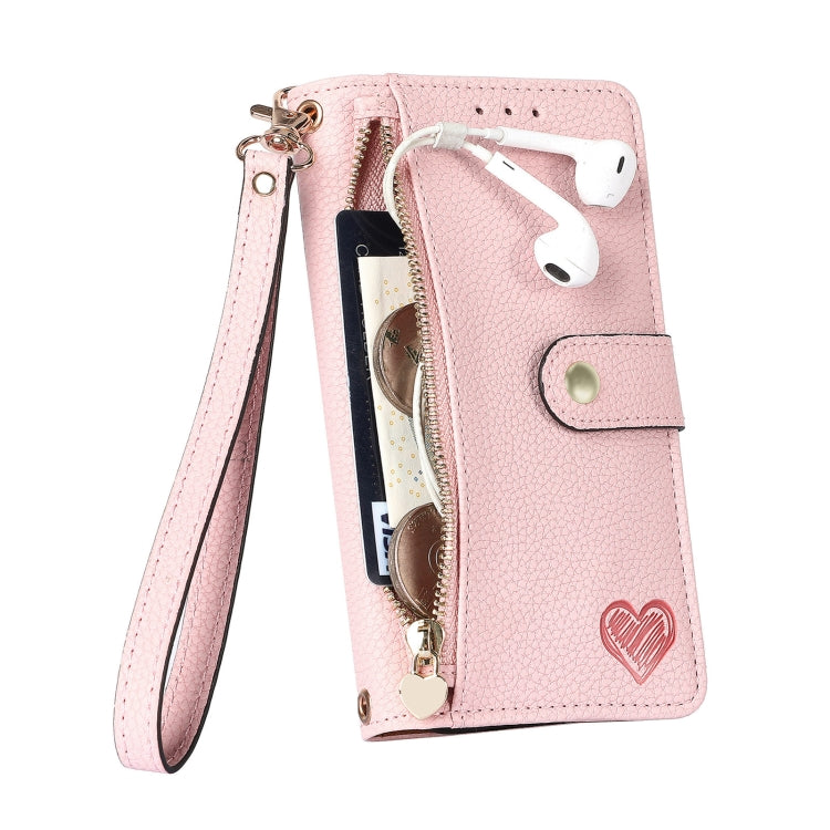 For DOOGEE X98 Pro / X98 Love Zipper Lanyard Leather Phone Case(Pink) - Doogee Cases by PMC TechLife | Online Shopping South Africa | PMC TechLife | Buy Now Pay Later Mobicred
