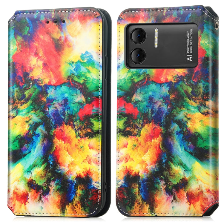 For DOOGEE X98 Pro / X98 CaseNeo Colorful Magnetic Leather Phone Case(Colorful  Cloud) - Doogee Cases by PMC Jewellery | Online Shopping South Africa | PMC Jewellery | Buy Now Pay Later Mobicred