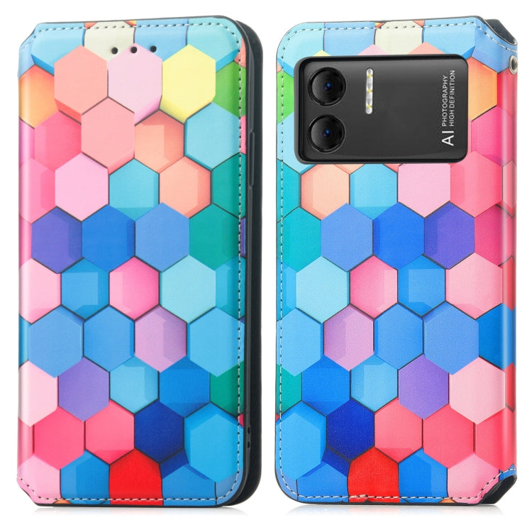 For DOOGEE X98 Pro / X98 CaseNeo Colorful Magnetic Leather Phone Case(Colored Squares) - Doogee Cases by PMC Jewellery | Online Shopping South Africa | PMC Jewellery | Buy Now Pay Later Mobicred