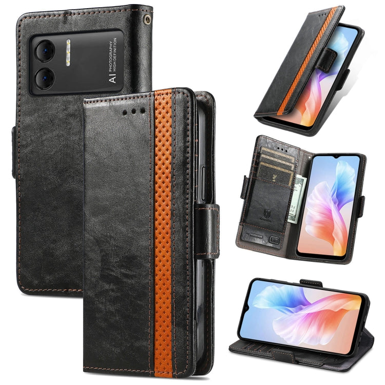 For DOOGEE X98 Pro / X98 CaseNeo Splicing Dual Magnetic Buckle Leather Phone Case(Black) - Doogee Cases by PMC Jewellery | Online Shopping South Africa | PMC Jewellery | Buy Now Pay Later Mobicred