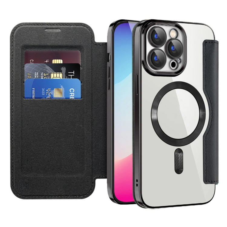 For iPhone 15 Shield MagSafe RFID Anti-theft Leather Phone Case(Pink) - iPhone 15 Cases by PMC TechLife | Online Shopping South Africa | PMC TechLife | Buy Now Pay Later Mobicred