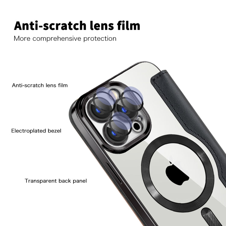 For iPhone 16 Pro Magnetic MagSafe RFID Anti-theft Leather Phone Case(Purple) - iPhone 16 Pro Cases by PMC TechLife | Online Shopping South Africa | PMC TechLife | Buy Now Pay Later Mobicred